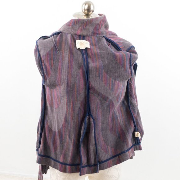 Anthropologie 6 Cotton Rainbow Tapestry Jacket - Picture 7 of 10